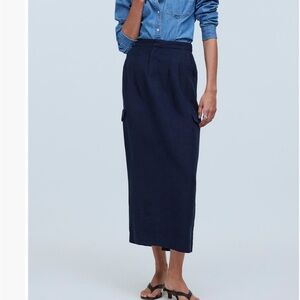 NWOT Madewell Pleated Column Skirt